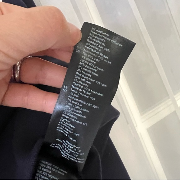 Sandro Paris Igal Metallic Silver Velvet Black & Navy Sweatshirt Size 1/Small - Picture 9 of 11